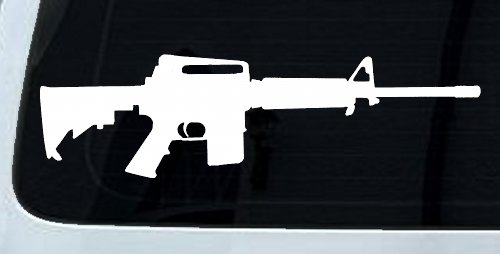 AR 15 AR15 M 16 M16 Rifle Gun Military Car or Truck Window Decal Sticker