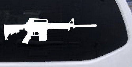 AR 15 AR15 M 16 M16 Rifle Gun Military Car or Truck Window Decal Sticker