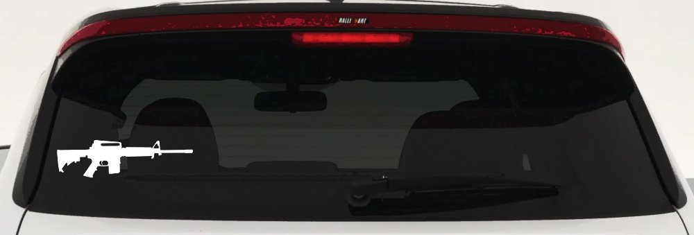 AR 15 AR15 M 16 M16 Rifle Gun Military Car or Truck Window Decal Sticker