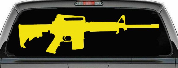 AR 15 AR15 M 16 M16 Rifle Gun Military Car or Truck Window Decal Sticker