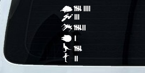 Star Wars Keeping Count Rebel Sci Fi Car or Truck Window Decal Sticker (White)