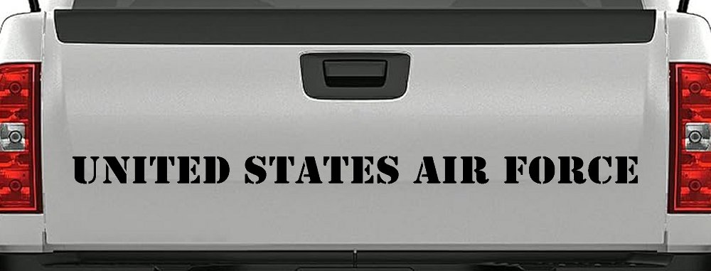 United States Air Force  Military Car or Truck Window Decal Sticker (Black)