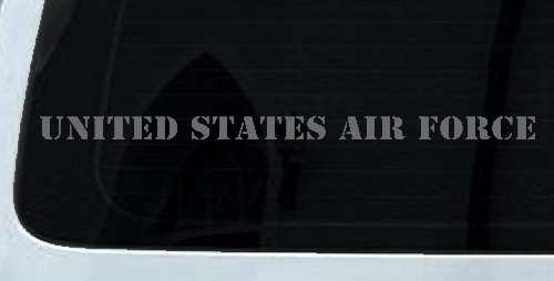 United States Air Force  Military Car or Truck Window Decal Sticker (Silver)