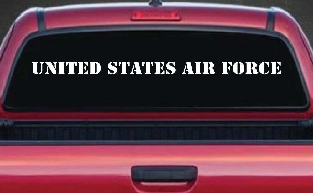 United States Air Force  Military Car or Truck Window Decal Sticker (White)