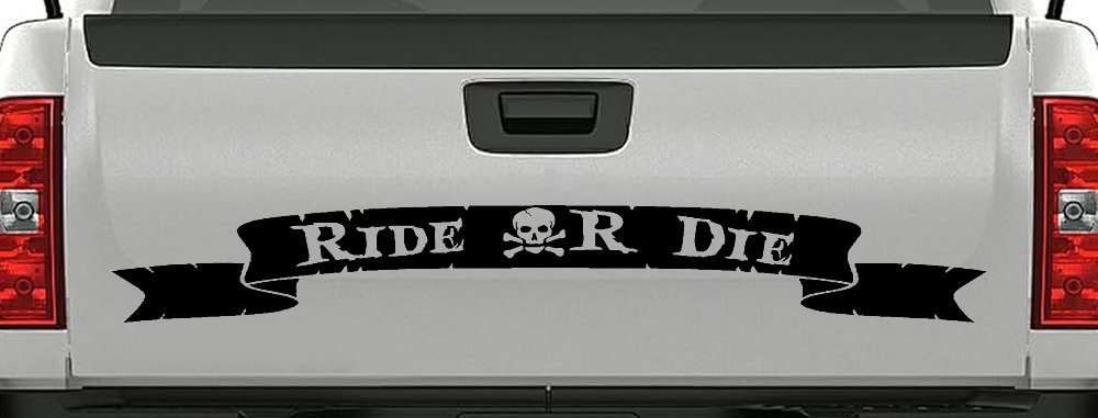 Ride Or Die Banner Car or Truck Window Decal Sticker (Black)