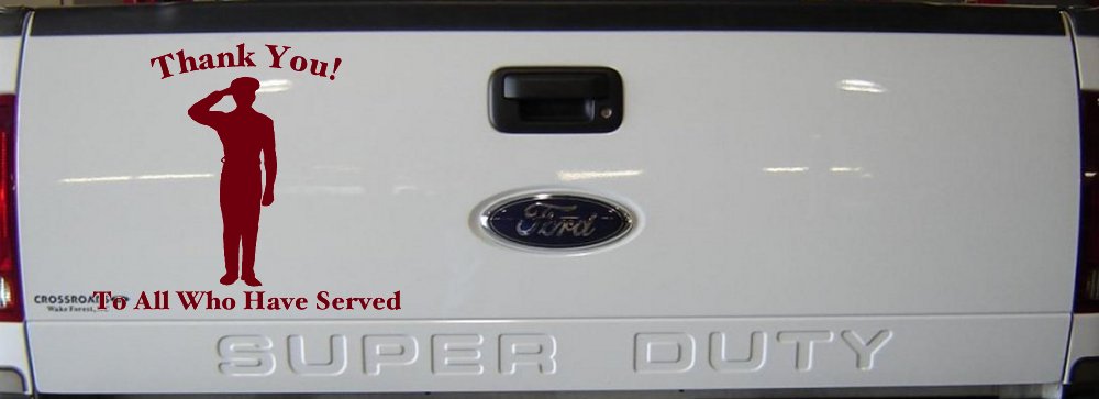 Thank you To All Who Have Served Military Car or Truck Window Decal Sticker (Burgundy)