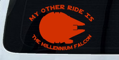 My Other Ride Is The Millennium Falcon Funny Car or Truck Window Decal Sticker