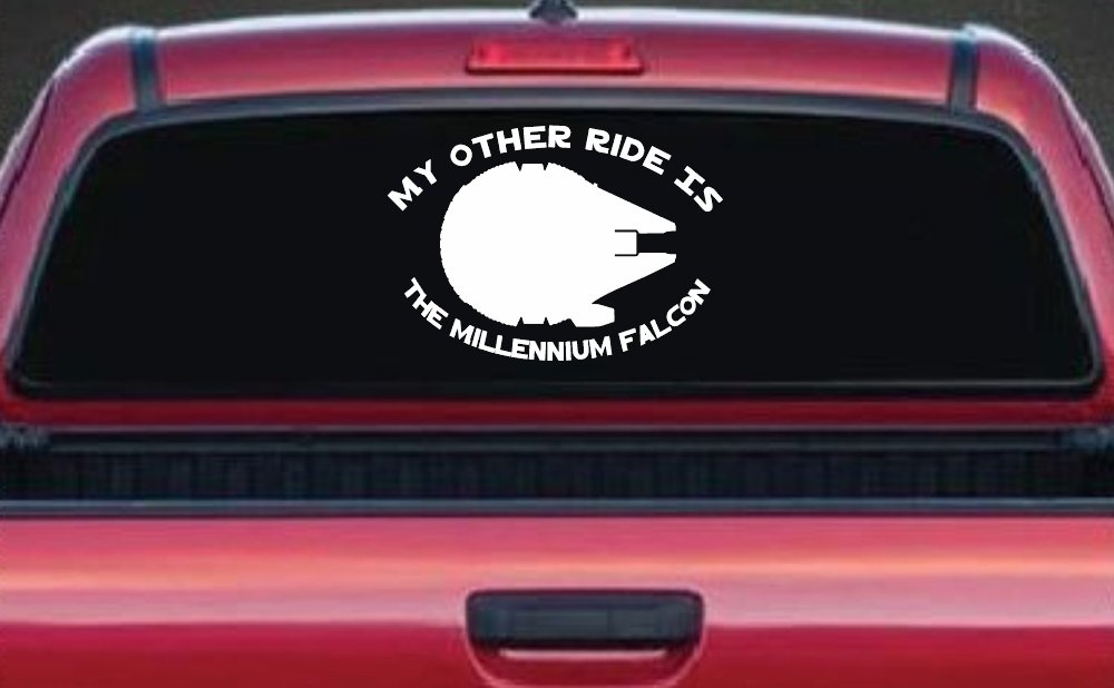 My Other Ride Is The Millennium Falcon Funny Car or Truck Window Decal Sticker