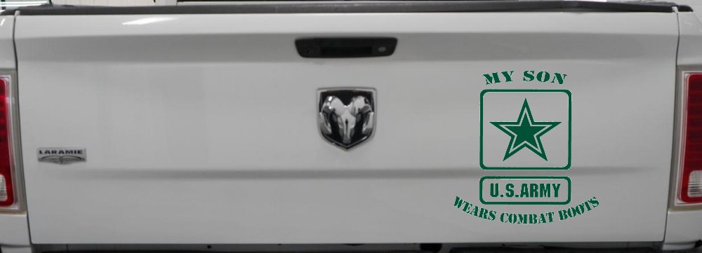 My Son Wears Combat Boots Army Military Car or Truck Window Decal Sticker