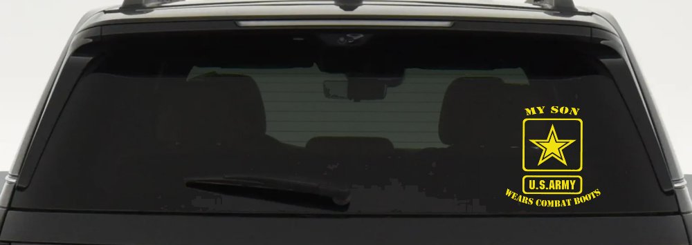 My Son Wears Combat Boots Army Military Car or Truck Window Decal Sticker