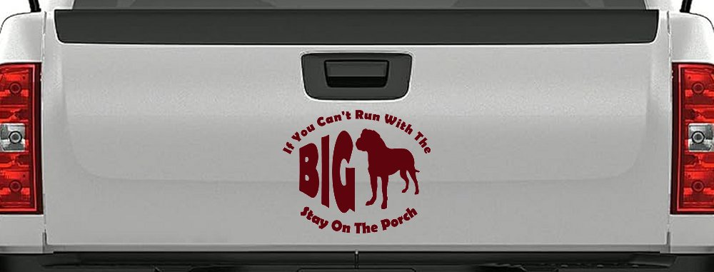 If You Can't Run With The Big Dog Stay on The Porch Off Road Car or Truck Window Vinyl Decal Sticker (Purple Red)