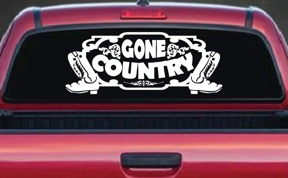 Gone Country With Boots Car or Truck Window Decal Sticker