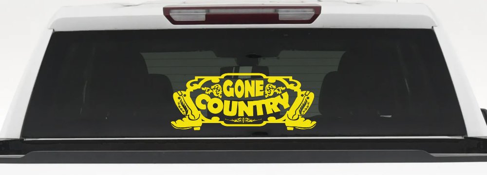Gone Country With Boots Car or Truck Window Decal Sticker