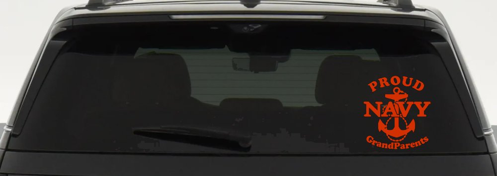 Proud Navy Grandparents  Anchor Military Car or Truck Window Decal Sticker