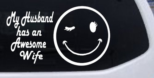 My Husband Has An Awesome Wife Funny Car or Truck Window Decal Sticker