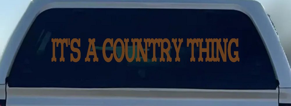Its A Country Thing Car or Truck Window Decal Sticker (Copper)