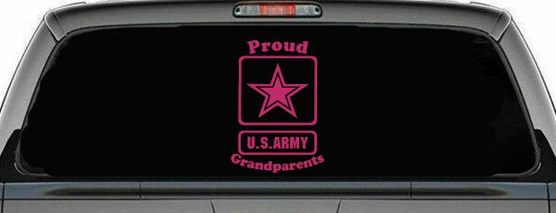 Proud Army Grandparents Star Military Car or Truck Window Decal Sticker