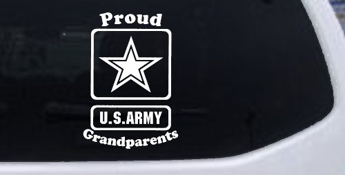 Proud Army Grandparents Star Military Car or Truck Window Decal Sticker