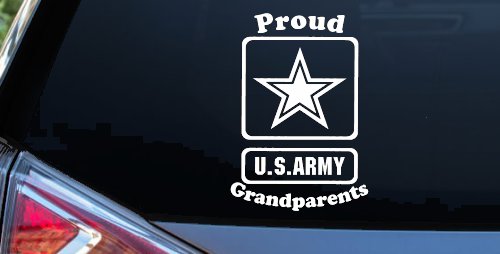 Proud Army Grandparents Star Military Car or Truck Window Decal Sticker