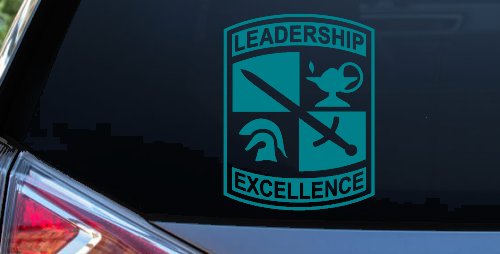 Army ROTC Military Car or Truck Window Decal Sticker (Turquoise Blue)