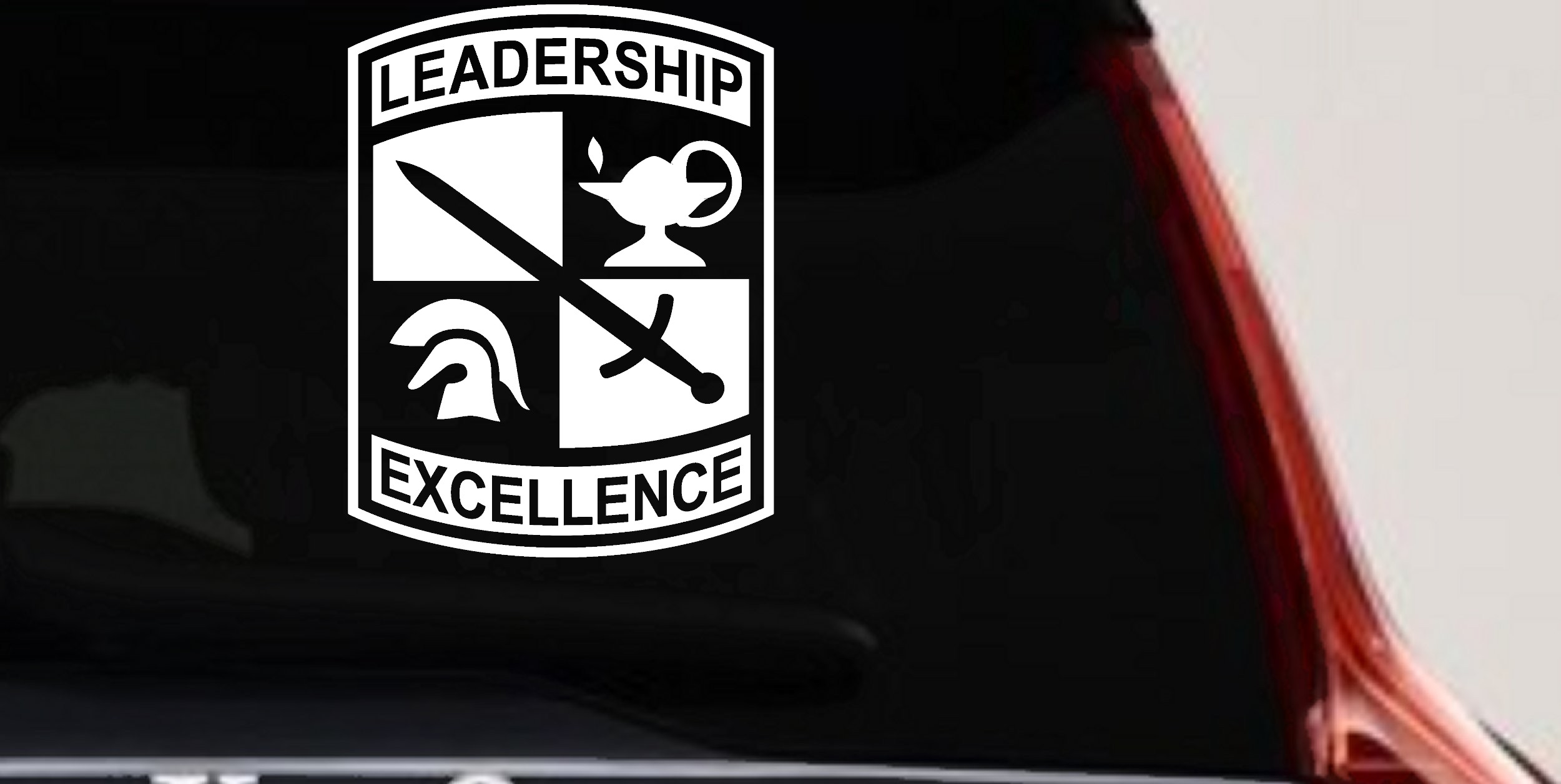 Army ROTC Military Car or Truck Window Vinyl Decal Sticker (White)