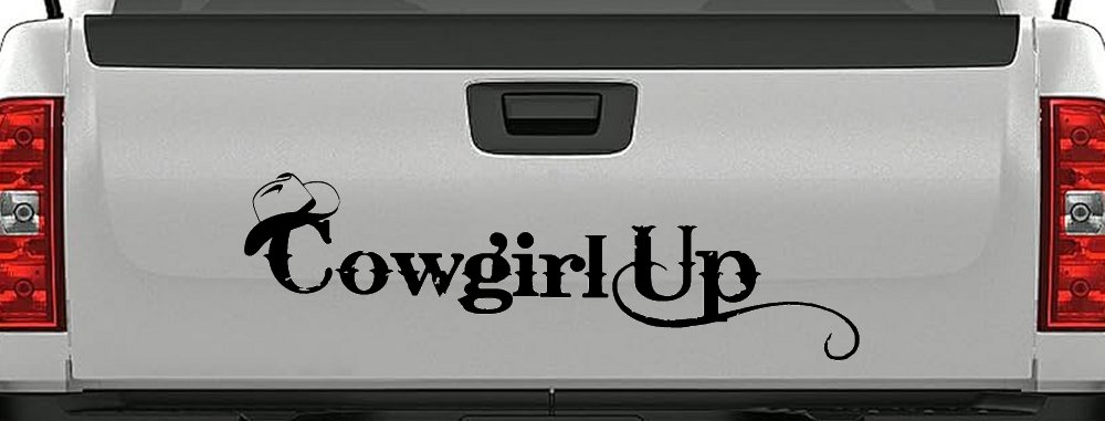 Cowgirl Up Rodeo Farm Ranch Car or Truck Window Decal Sticker