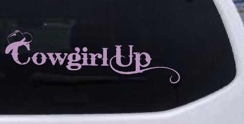 Cowgirl Up Rodeo Farm Ranch Car or Truck Window Decal Sticker