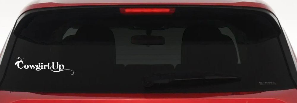 Cowgirl Up Rodeo Farm Ranch Car or Truck Window Decal Sticker