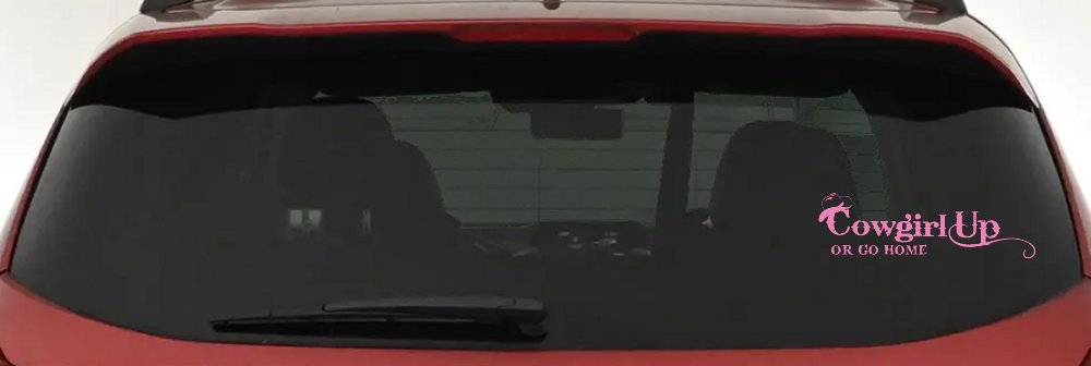 Cowgirl Up Or Go Home  Rodeo Farm Ranch Car or Truck Window Decal Sticker