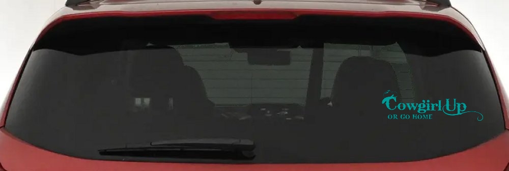 Cowgirl Up Or Go Home  Rodeo Farm Ranch Car or Truck Window Decal Sticker