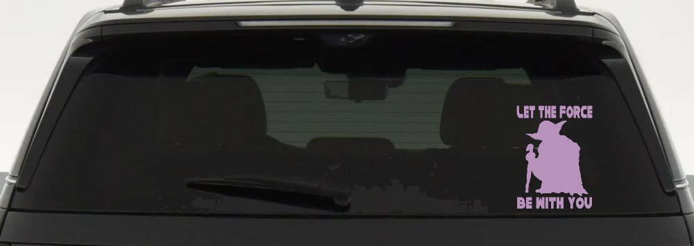 Yoda Let The Force Be With You Car or Truck Window Decal Sticker