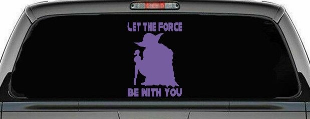 Yoda Let The Force Be With You Car or Truck Window Decal Sticker