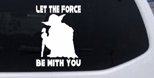 Yoda Let The Force Be With You Car or Truck Window Decal Sticker