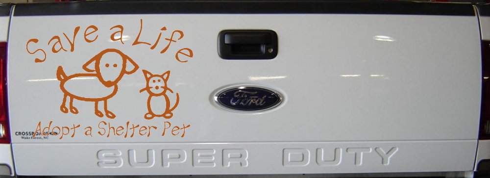 Save a Life Adopt a Shelter Pet Dog or Cat Car or Truck Window Decal Sticker