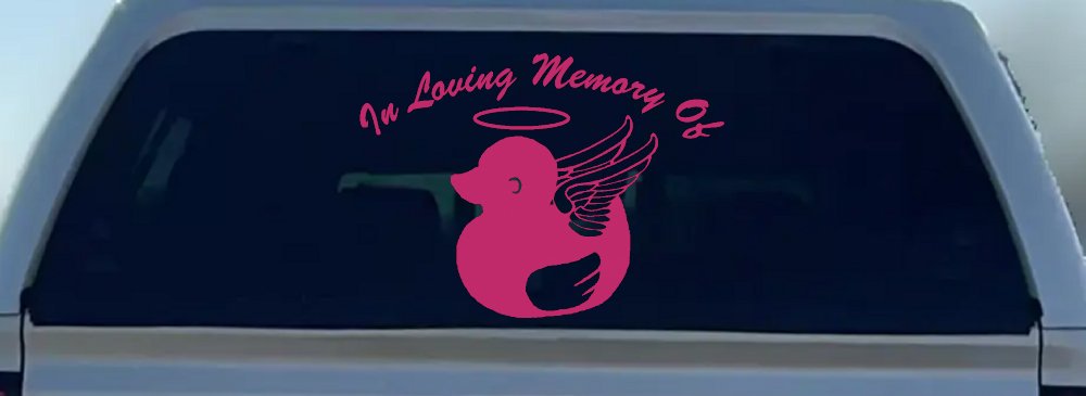 In Loving Memory Of Duck Angel Car or Truck Window Decal Sticker