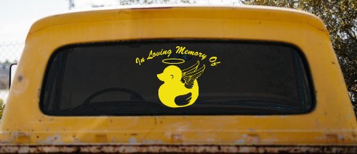 In Loving Memory Of Duck Angel Car or Truck Window Decal Sticker