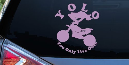 YOLO You Only Live Once Dirt Bike Trick Car or Truck Window Decal Sticker