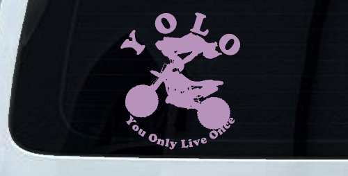 YOLO You Only Live Once Dirt Bike Trick Car or Truck Window Decal Sticker