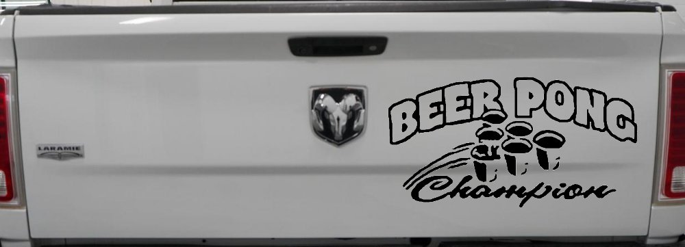 Beer Pong Champion Drinking Party Car or Truck Window Decal Sticker