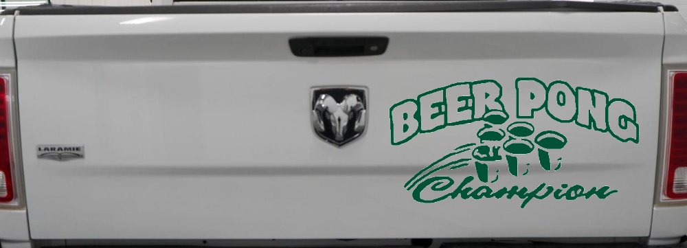Beer Pong Champion Drinking Party Car or Truck Window Decal Sticker