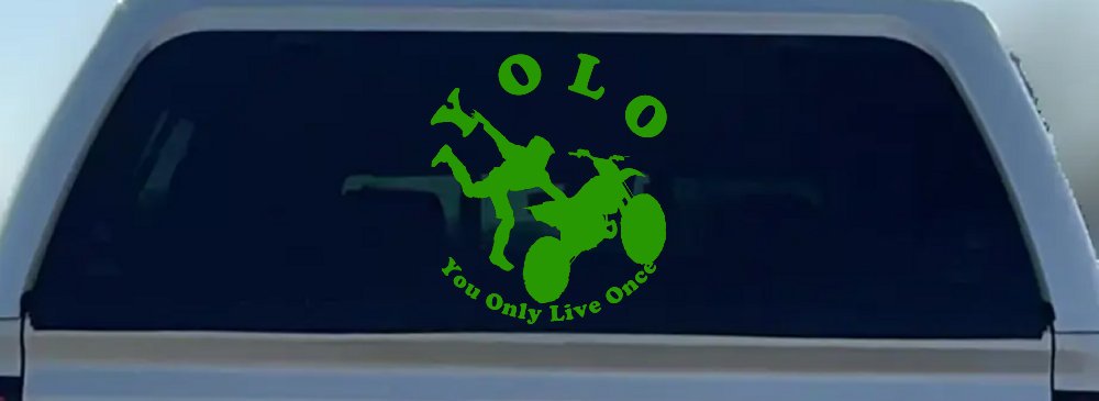 YOLO You Only Live Once Freestyle Moto X Sports Car or Truck Window Decal Sticker