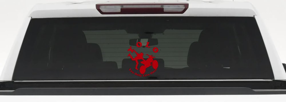 YOLO You Only Live Once Freestyle Moto X Sports Car or Truck Window Decal Sticker