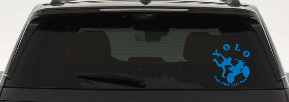 YOLO You Only Live Once Freestyle Moto X Sports Car or Truck Window Decal Sticker