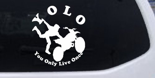 YOLO You Only Live Once Freestyle Moto X Sports Car or Truck Window Decal Sticker