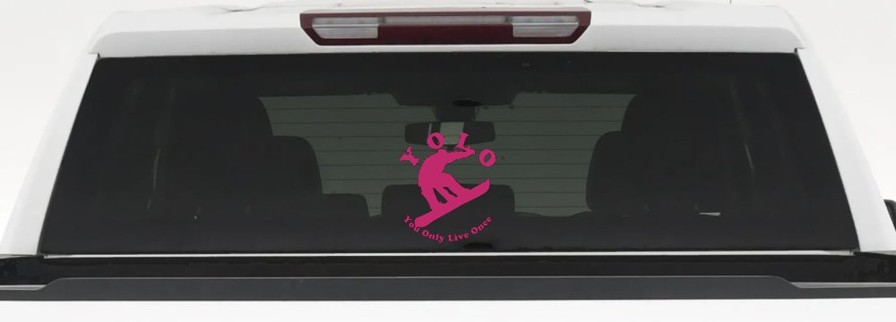 YOLO You Only Live Once Snowboarding solid Sports Car or Truck Window Decal Sticker