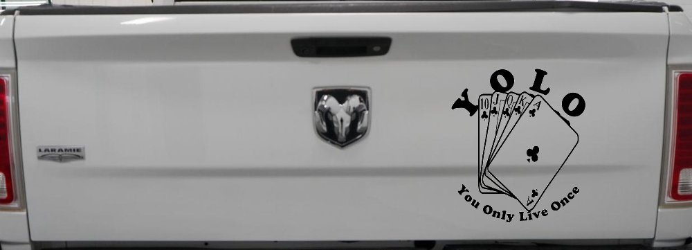 YOLO You Only Live Once Gambling Poker Other Car or Truck Window Decal Sticker