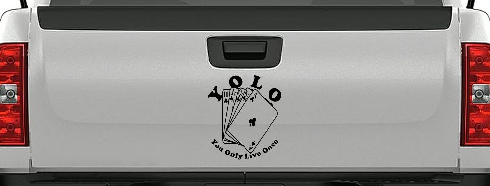 YOLO You Only Live Once Gambling Poker Other Car or Truck Window Decal Sticker