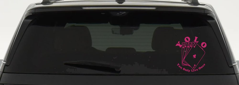YOLO You Only Live Once Gambling Poker Other Car or Truck Window Decal Sticker