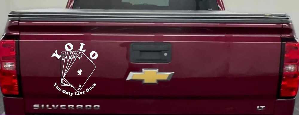 YOLO You Only Live Once Gambling Poker Other Car or Truck Window Decal Sticker