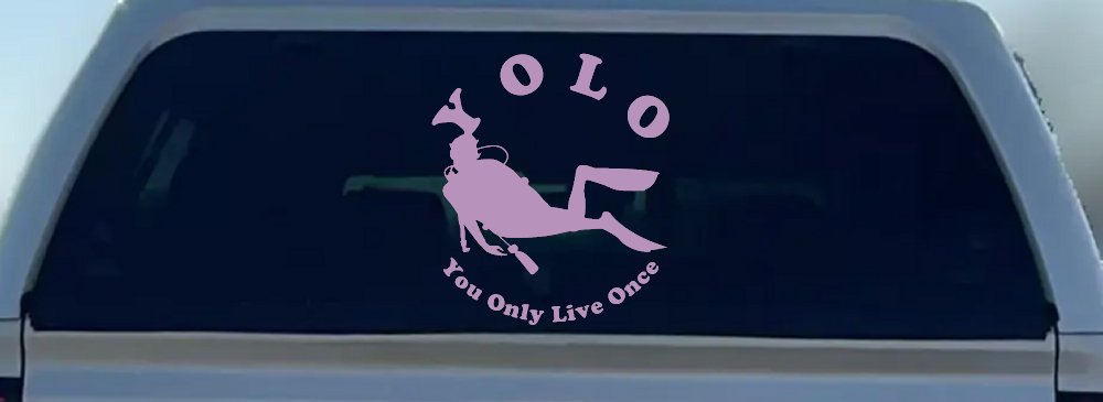 YOLO You Only Live Once Skuba Diving Sports Car or Truck Window Decal Sticker
